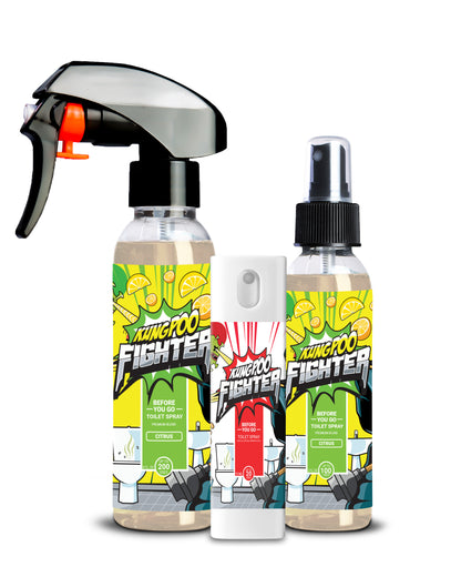Kung Poo Fighter Toilet Spray Complete Kit (Citrus)